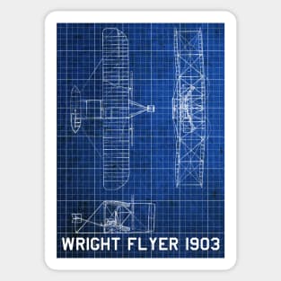 Blueprint of Wright  Flyer 1903 Sticker